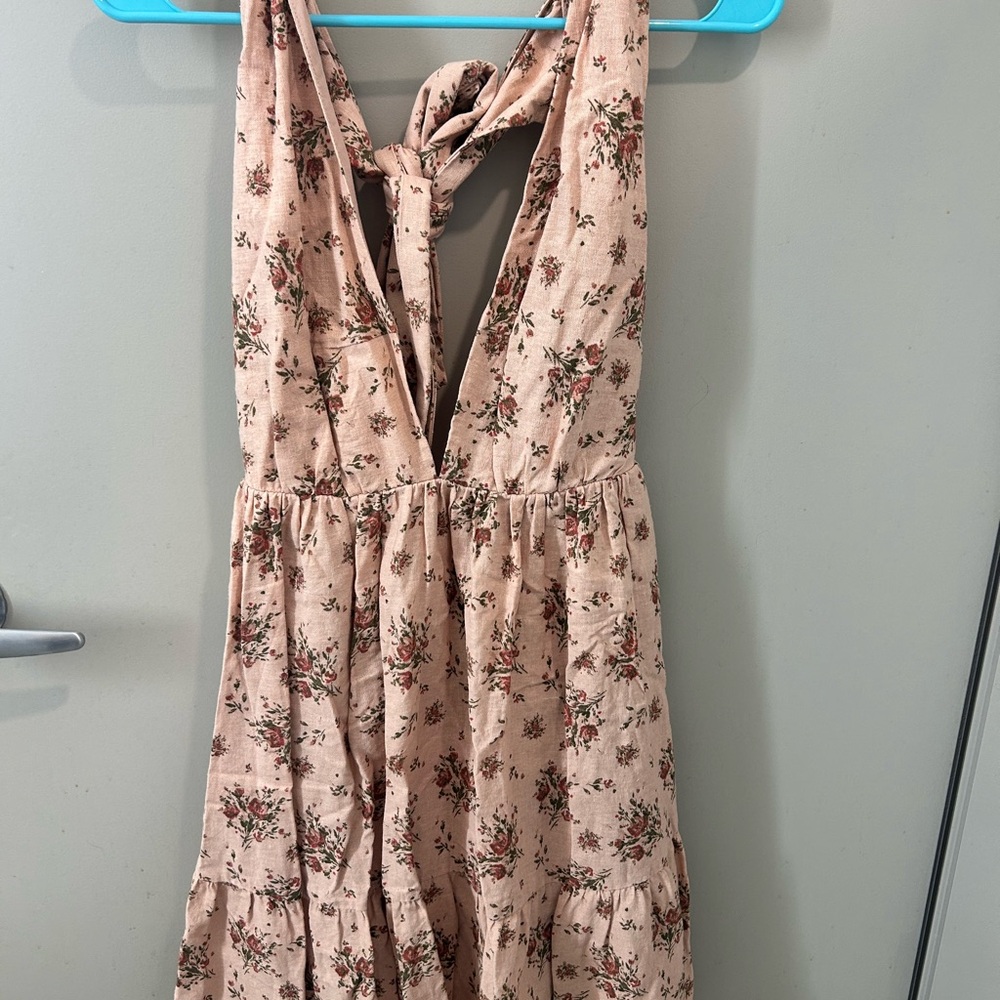 Floral Halter Neck Dress